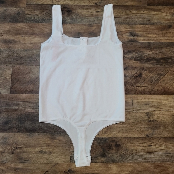 Popilush White Button Down Sleeveless Tummy Control Tank Top Bodysuit Size 5XL - Picture 10 of 10